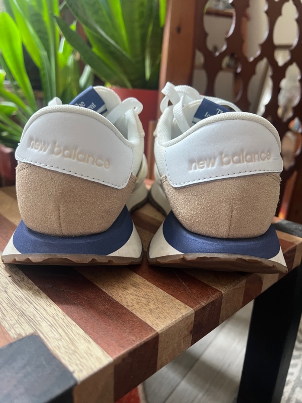 New Balance 237 sneaker shoes navy tan white 7.5 - Picture 4 of 10